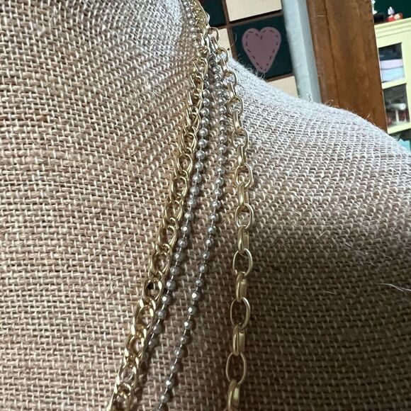 NWT Lucky Brand Gold Chain Necklace Worn Individually or layered. #LBNK7 - Picture 6 of 10